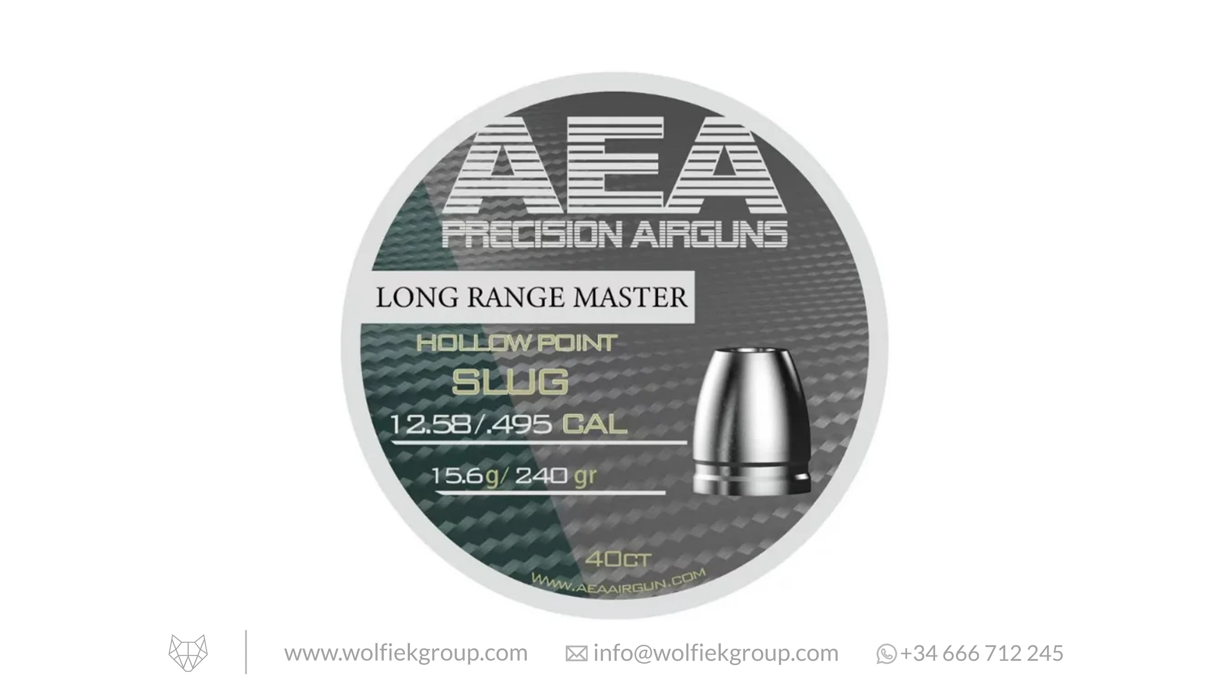 AEA Long Range Master Hollow Point Slugs - Cal .495 (12.58mm