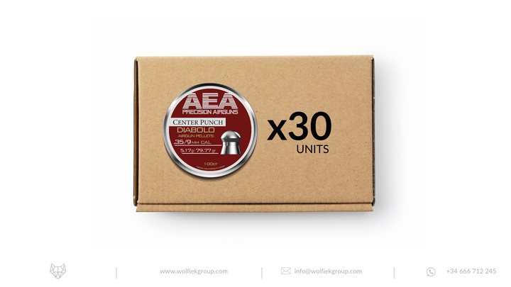 AEA Master Box Center Punch Diabolo Pellets · Domed · Cal .35 (9mm)