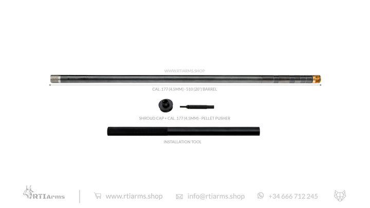RTI · Lothar Walther Barrel  · 510mm (20") - Cal .177 (4.5mm)