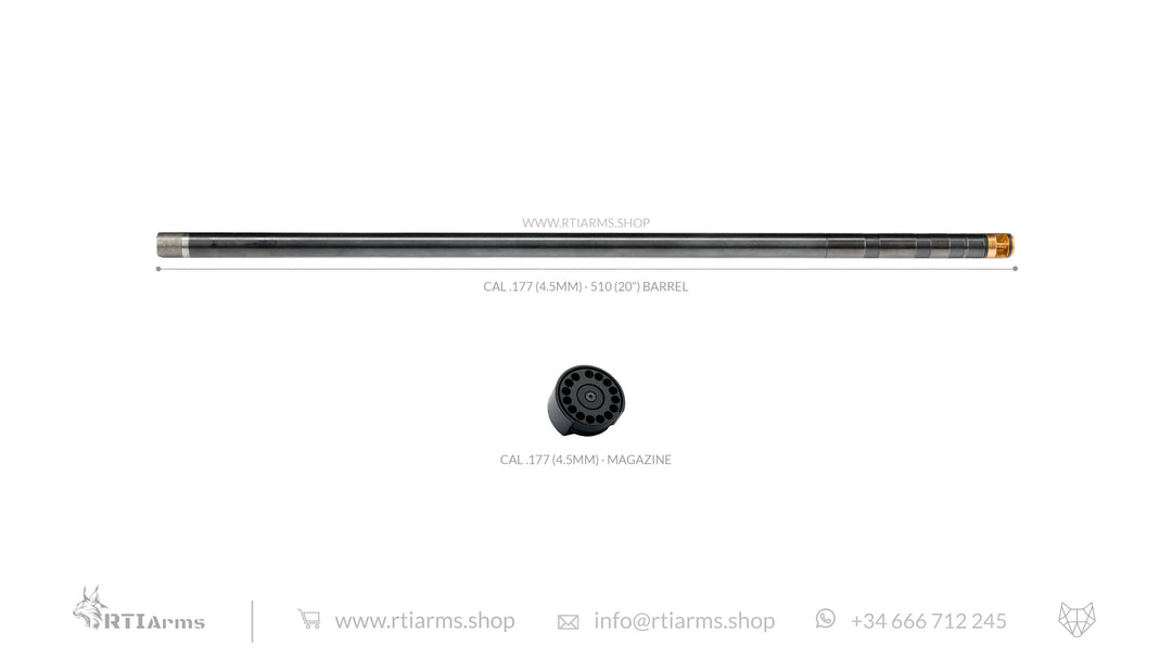 RTI · Lothar Walther Barrel  · 510mm (20") - Cal .177 (4.5mm)