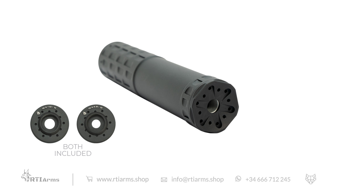 RTI Hušh Suppressor 34mm 155mm Aluminum
