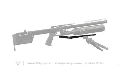 Extended Picatinny Rail shown in airgun