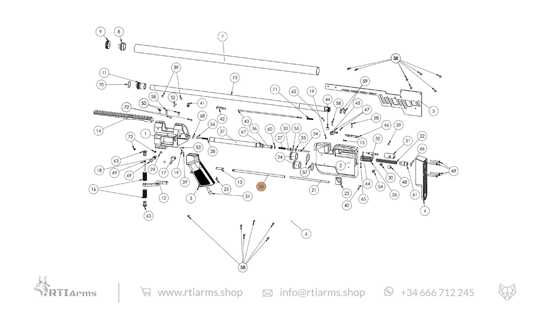  Spare parts diagram for RTI Prophet II