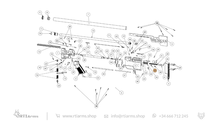 Spare parts diagram for RTI Prophet II