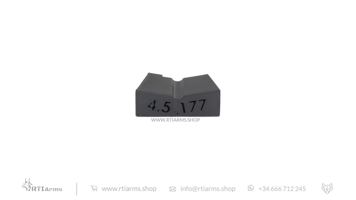 Image of a single shot tray for caliber .177 (4.5 mm)