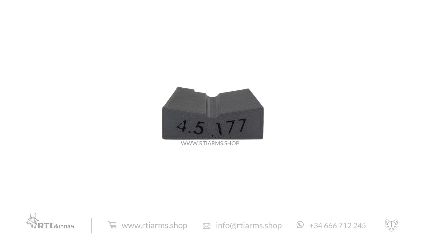 Image of a single shot tray for caliber .177 (4.5 mm)