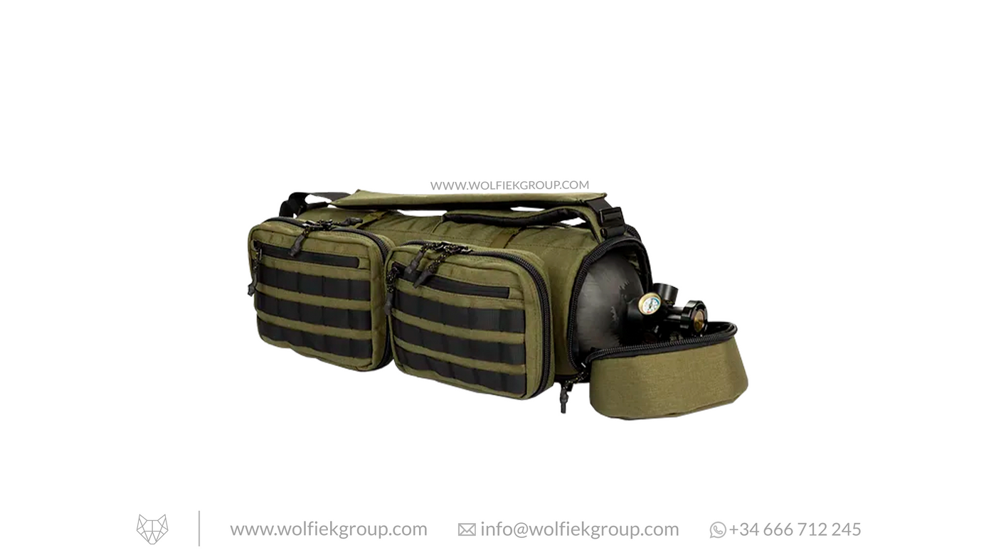 Scandinavian Arms Range Bag with tank inside it