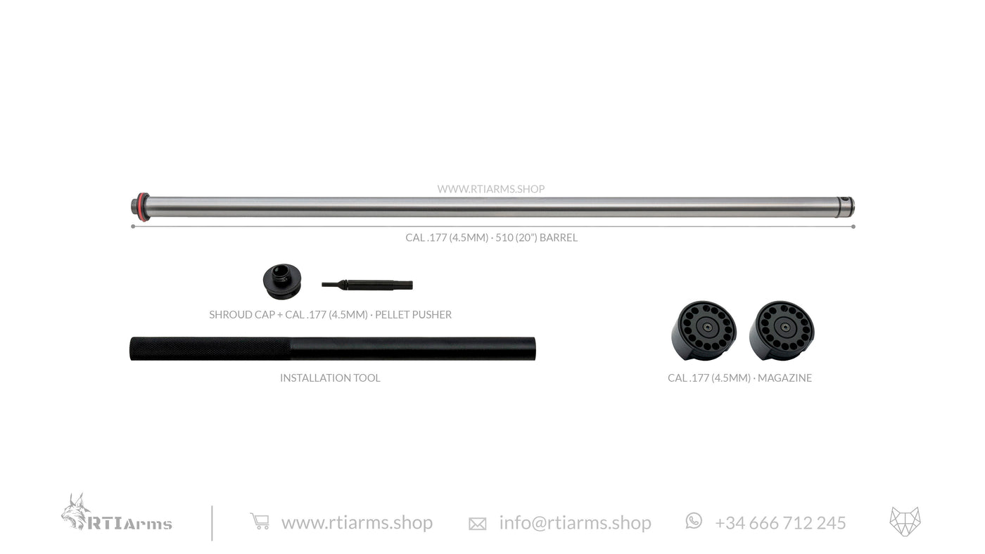 RTI · Lothar Walther Barrel  · 510mm (20") - Cal .177 (4.5mm)