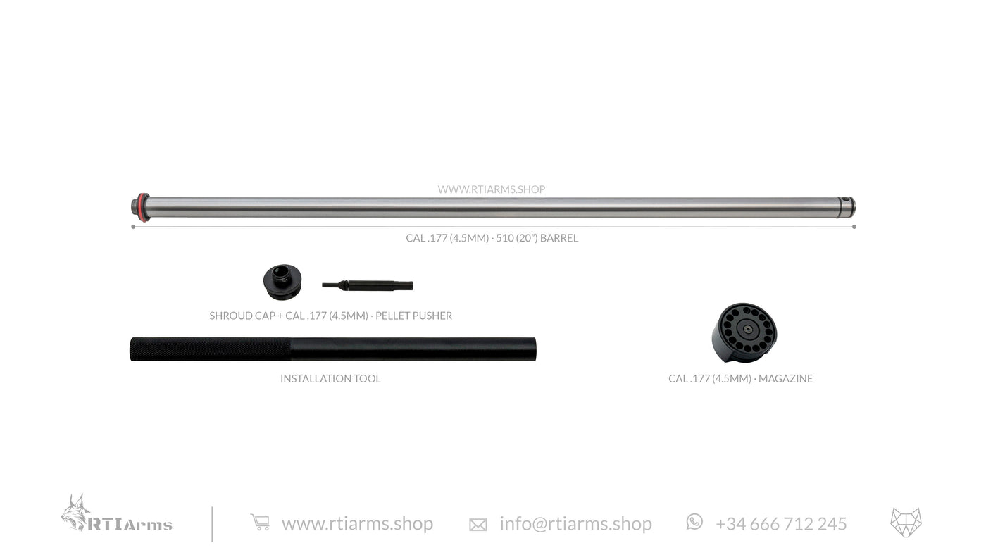 RTI · Lothar Walther Barrel  · 510mm (20") - Cal .177 (4.5mm)