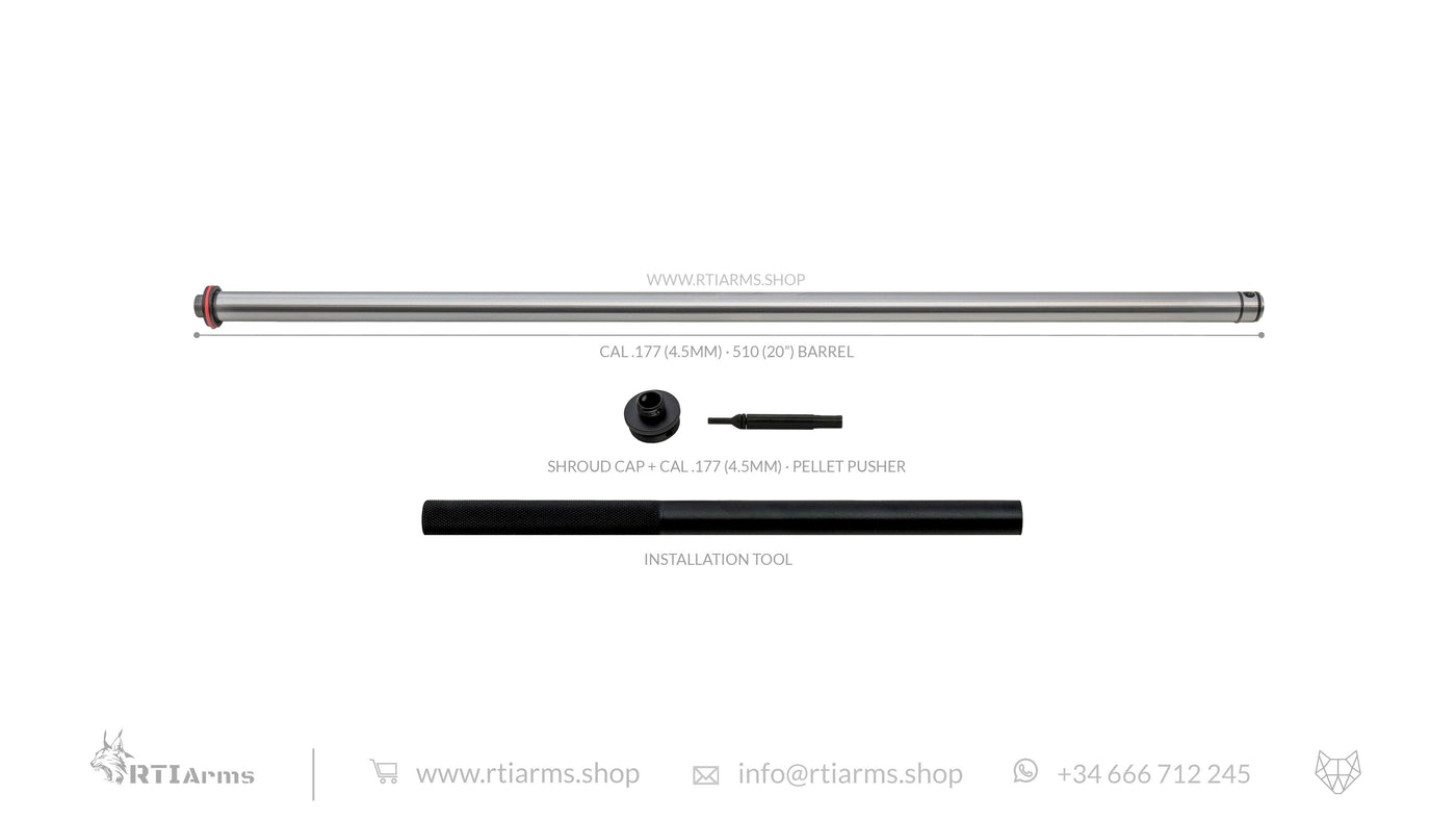 RTI · Lothar Walther Barrel  · 510mm (20") - Cal .177 (4.5mm)