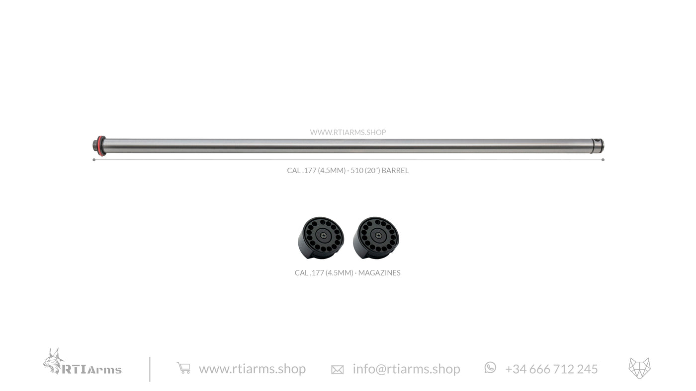 RTI · Lothar Walther Barrel  · 510mm (20") - Cal .177 (4.5mm)