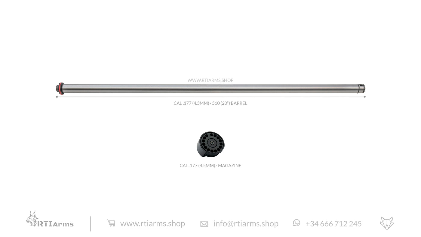 RTI · Lothar Walther Barrel  · 510mm (20") - Cal .177 (4.5mm)